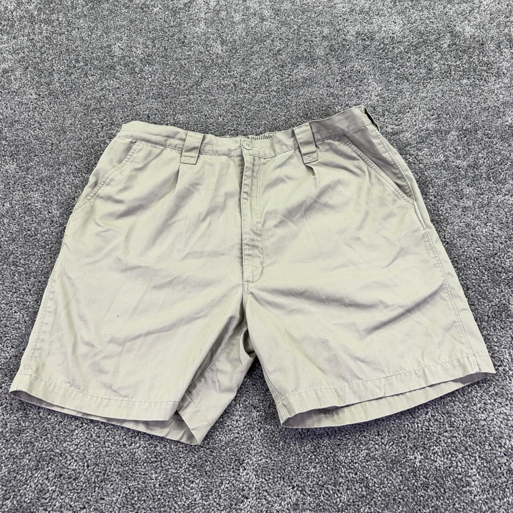 Weekender Shorts Mens 40 Beige Chino Cotton Elastic Waist Casual Pockets Summer